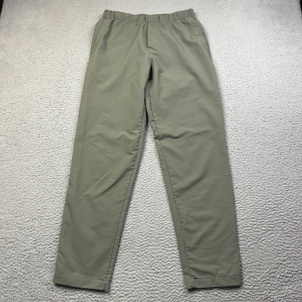 Lululemon New Venture Trouser Pants Mens Small Olive Green Pique Fabric M5AKBS